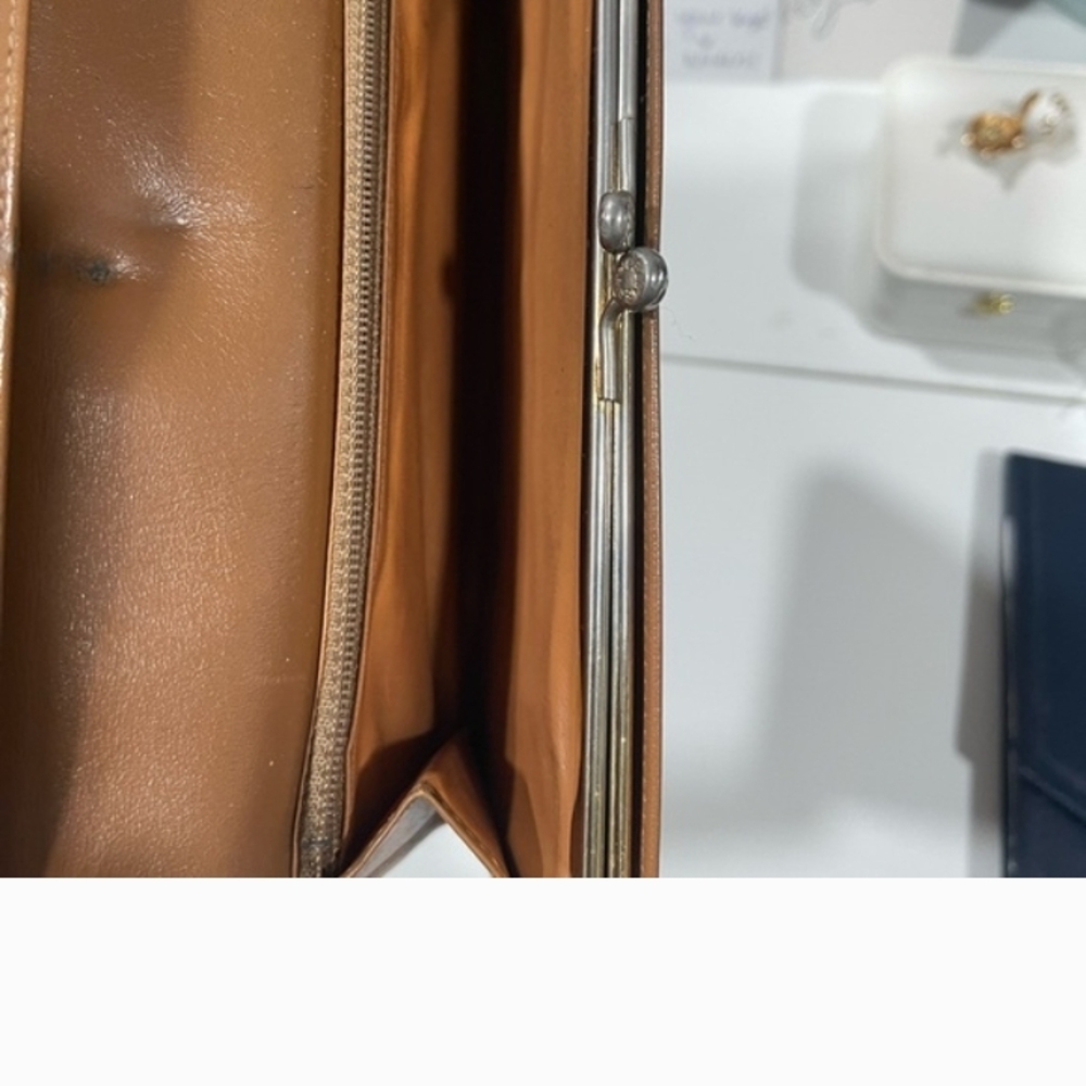 Celine Triomphe Monogram Flap Wallet - Beige Brown - Picture 5 of 7